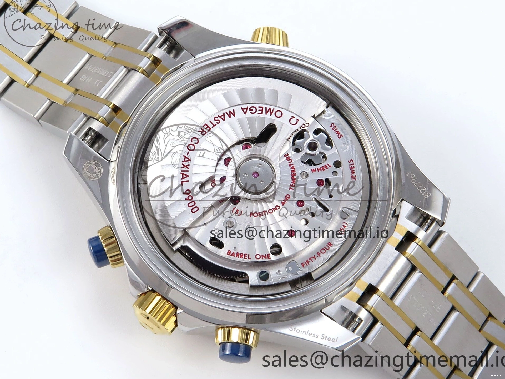 0306 Seamaster 300m Chrono SS YG OMF 1:1 Best Edition Blue Dial on SS YG Bracelet A Seasonal 7691